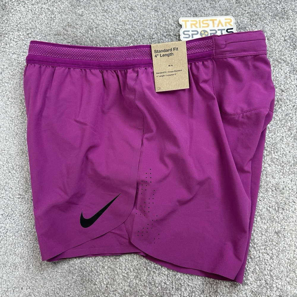 Nike AeroSwift Dri-Fit ADV 4" Running Shorts Mens Size Small Fuchsia FN3352-518